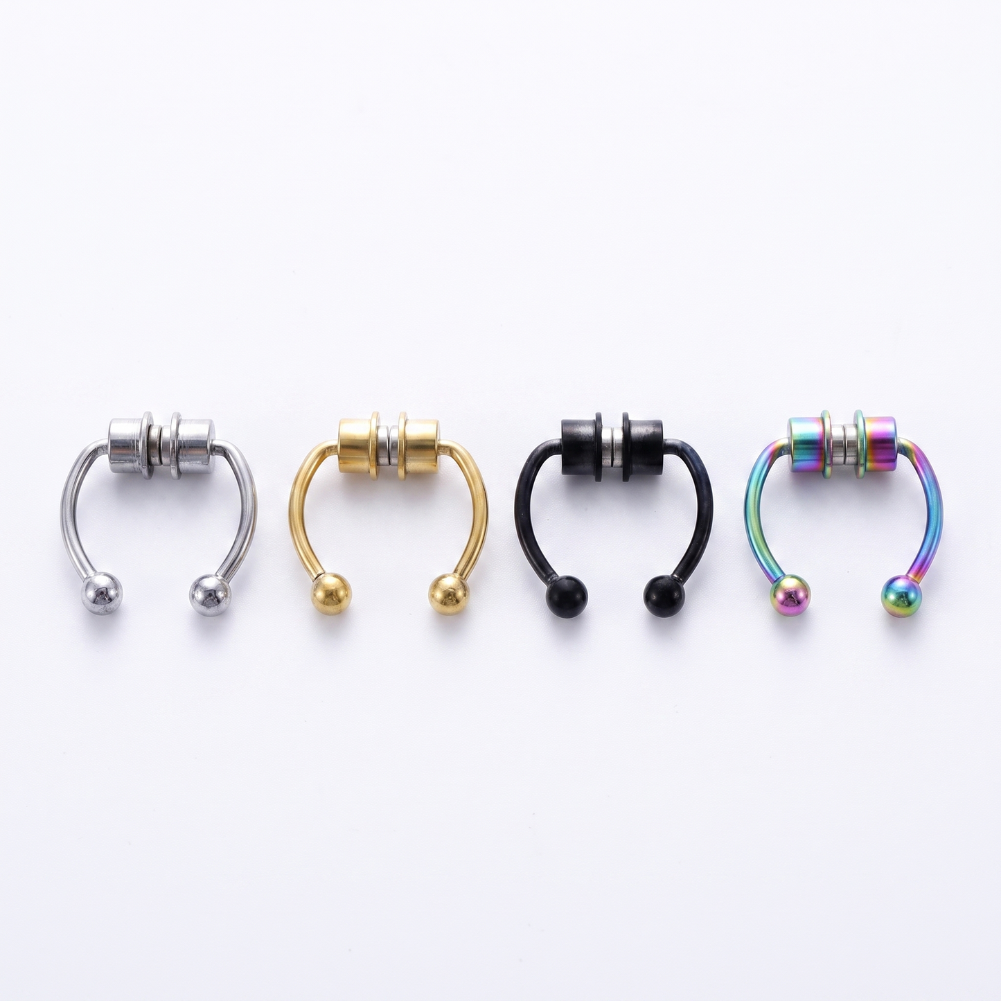 Faux septum hoop in four finishes