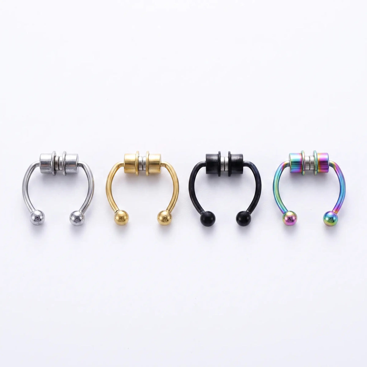 Faux septum hoop in four finishes