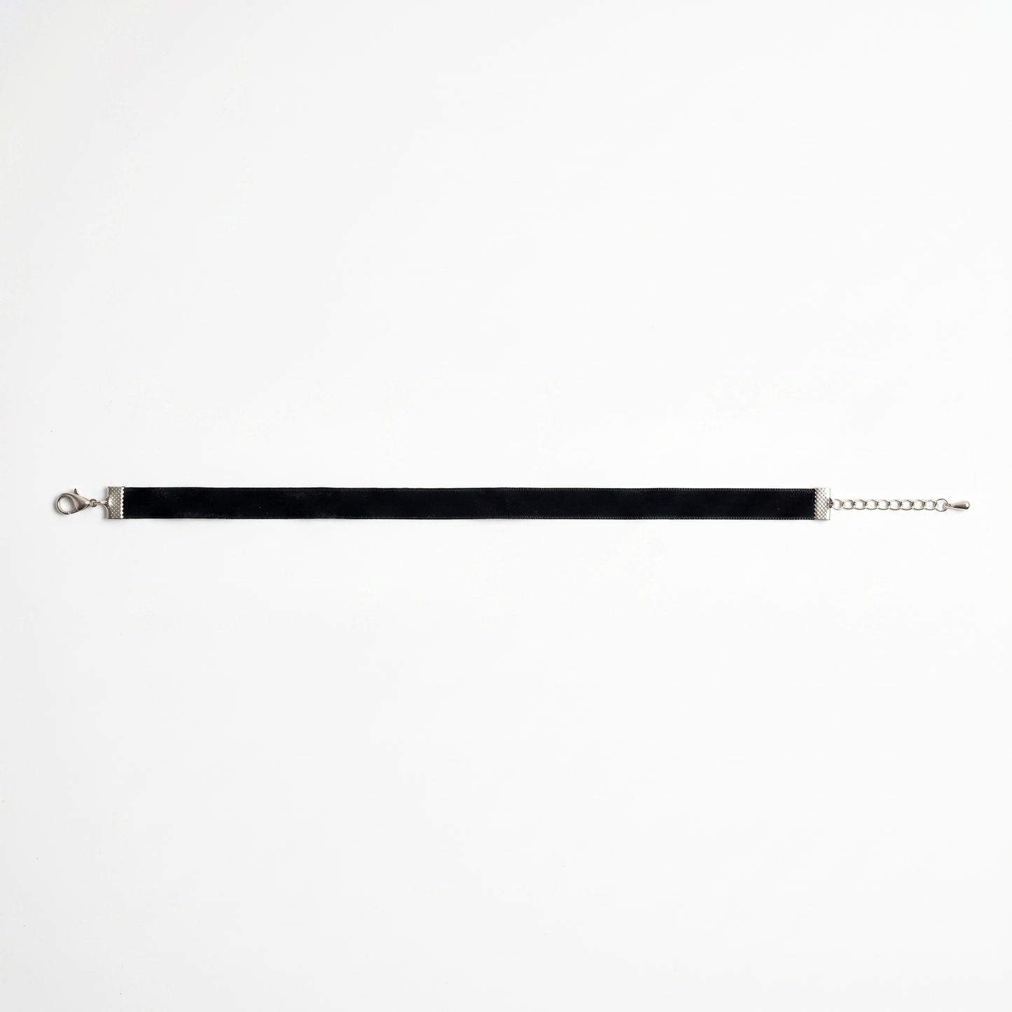 Velvet choker shown fully open