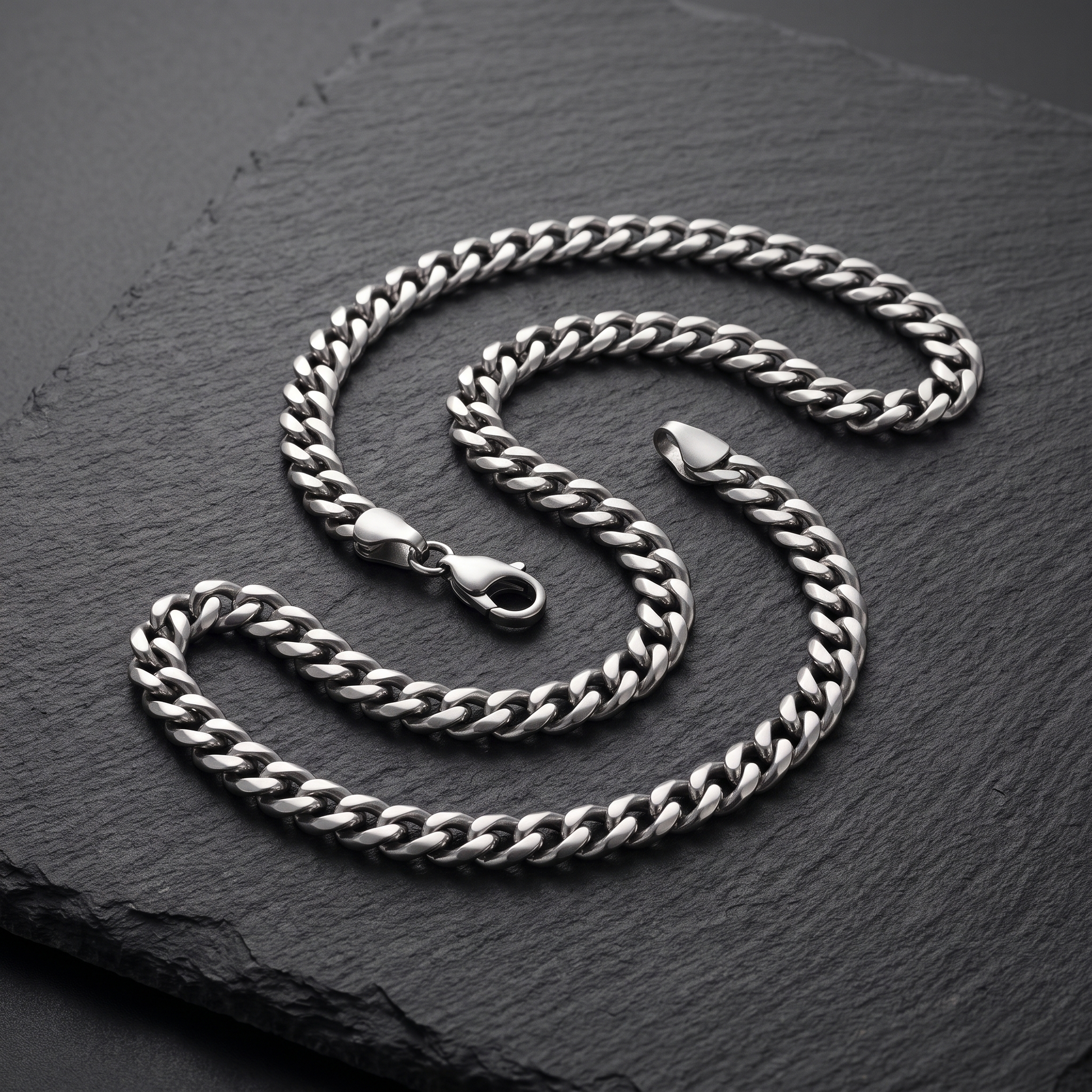 Classic Cuban chain product shot