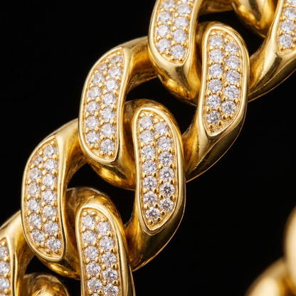 Close-up of rhombus Cuban links