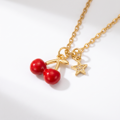 Close-up of cherry charm