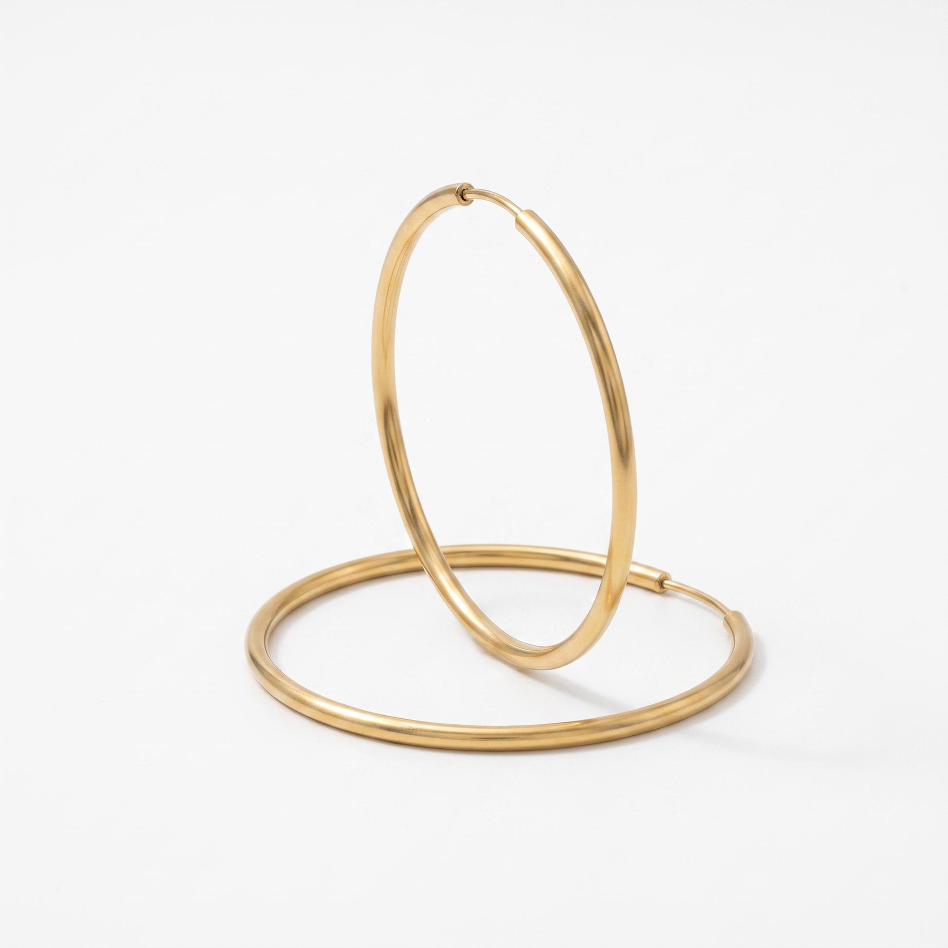 Big circle hoop earrings product shot
