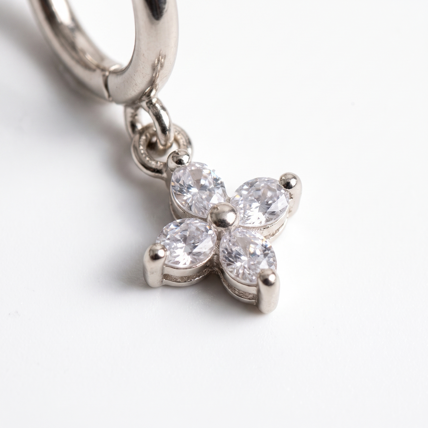 Close-up of crystal flower drop