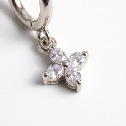 Close-up of crystal flower drop