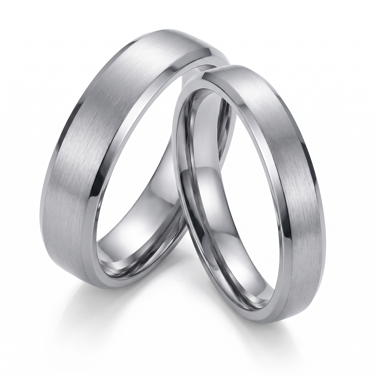 Tungsten wedding bands product shot
