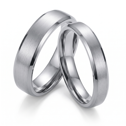 Tungsten wedding bands product shot