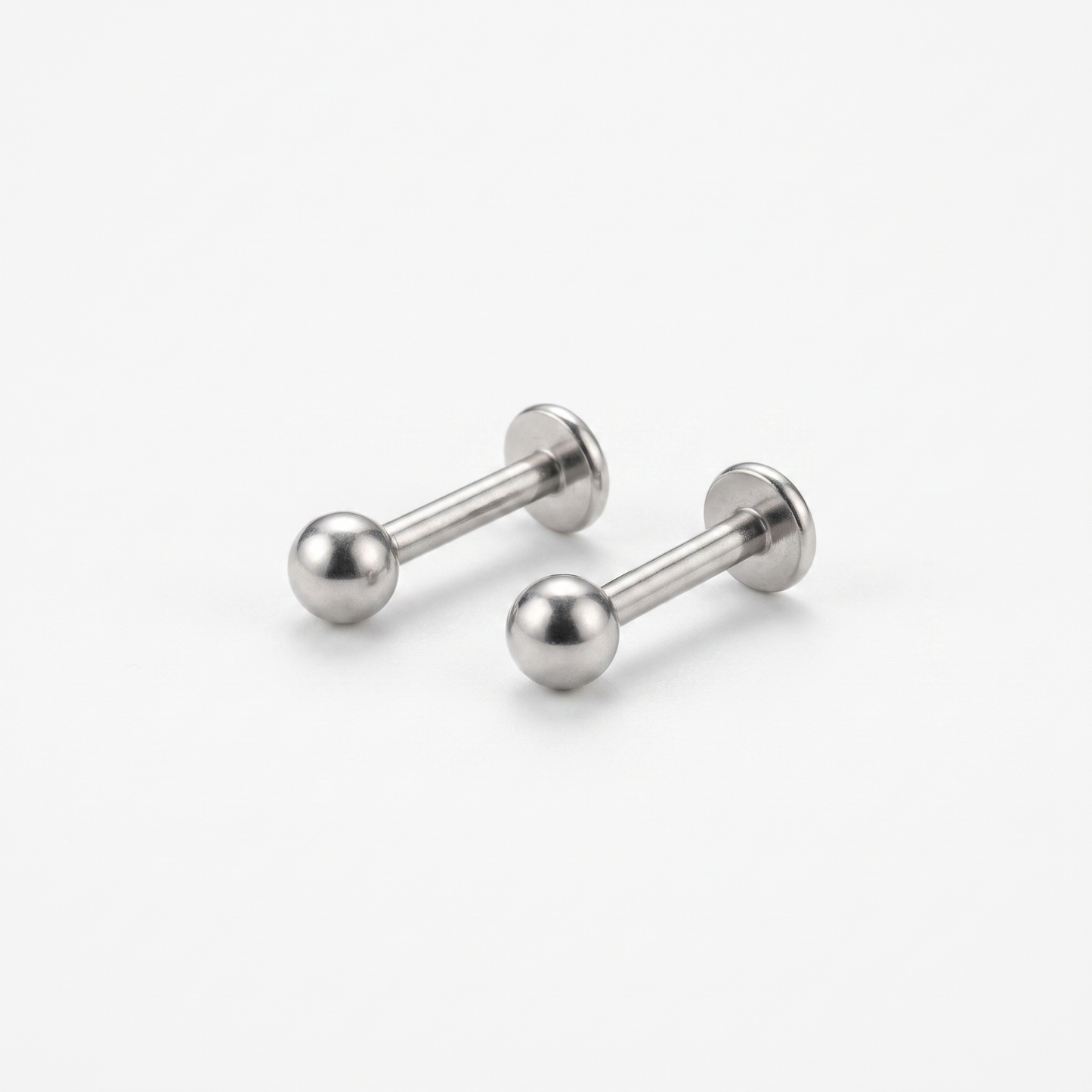 Pair of 16G labret studs product shot