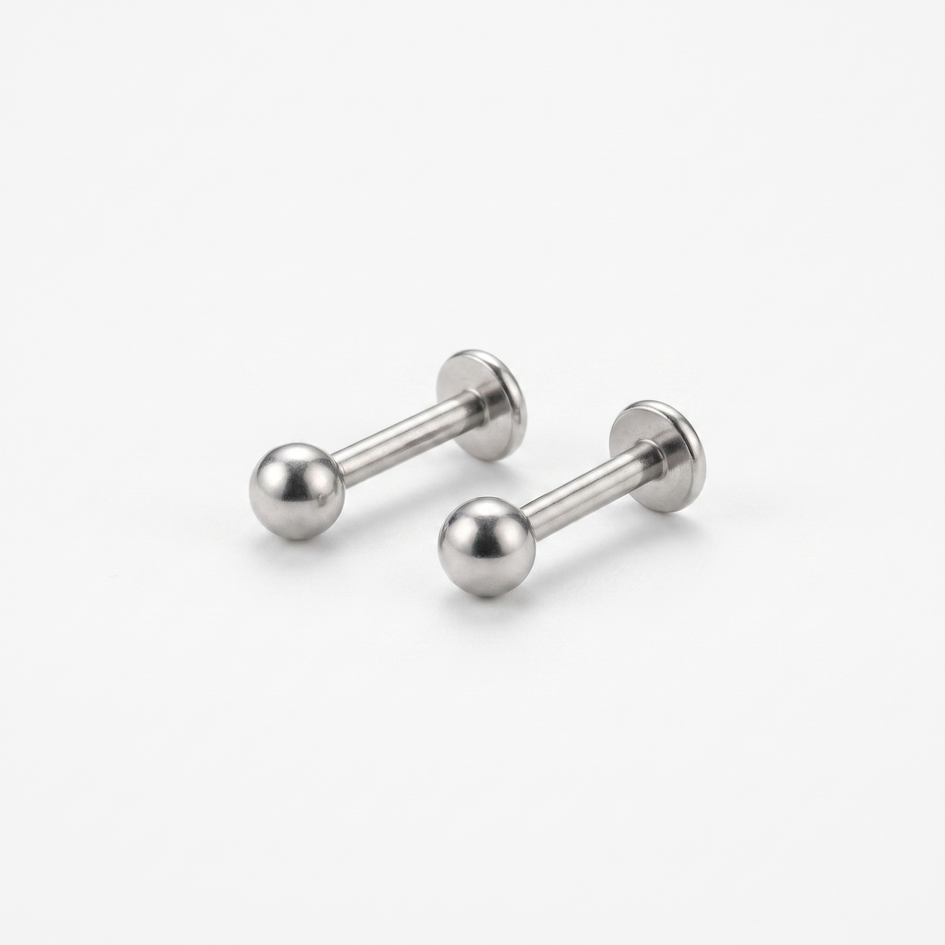 Pair of 16G labret studs product shot