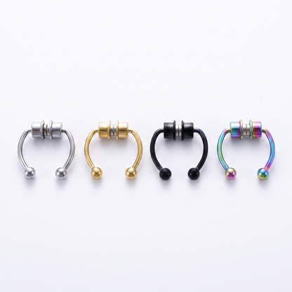 Faux septum hoop in four finishes