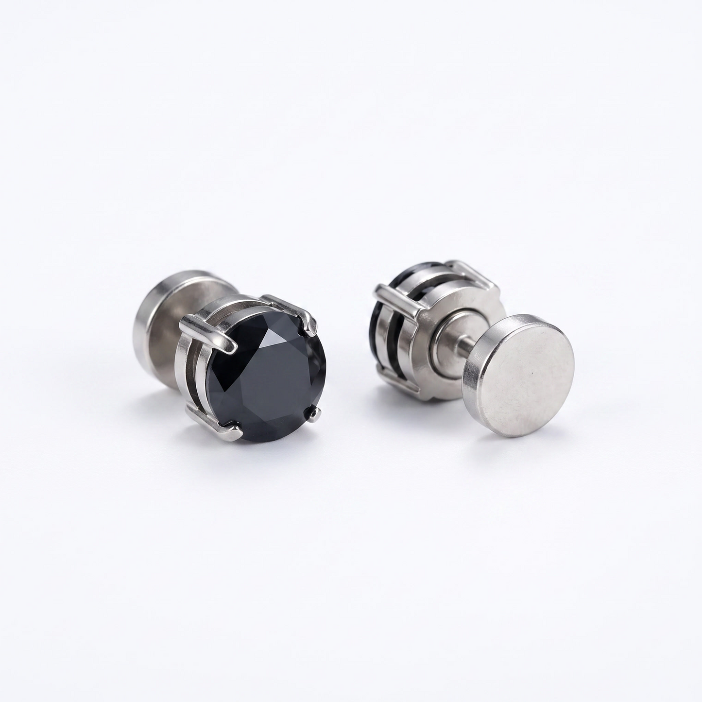 Magnetic zircon ear studs product shot
