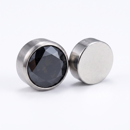 Close-up of magnetic stud and back