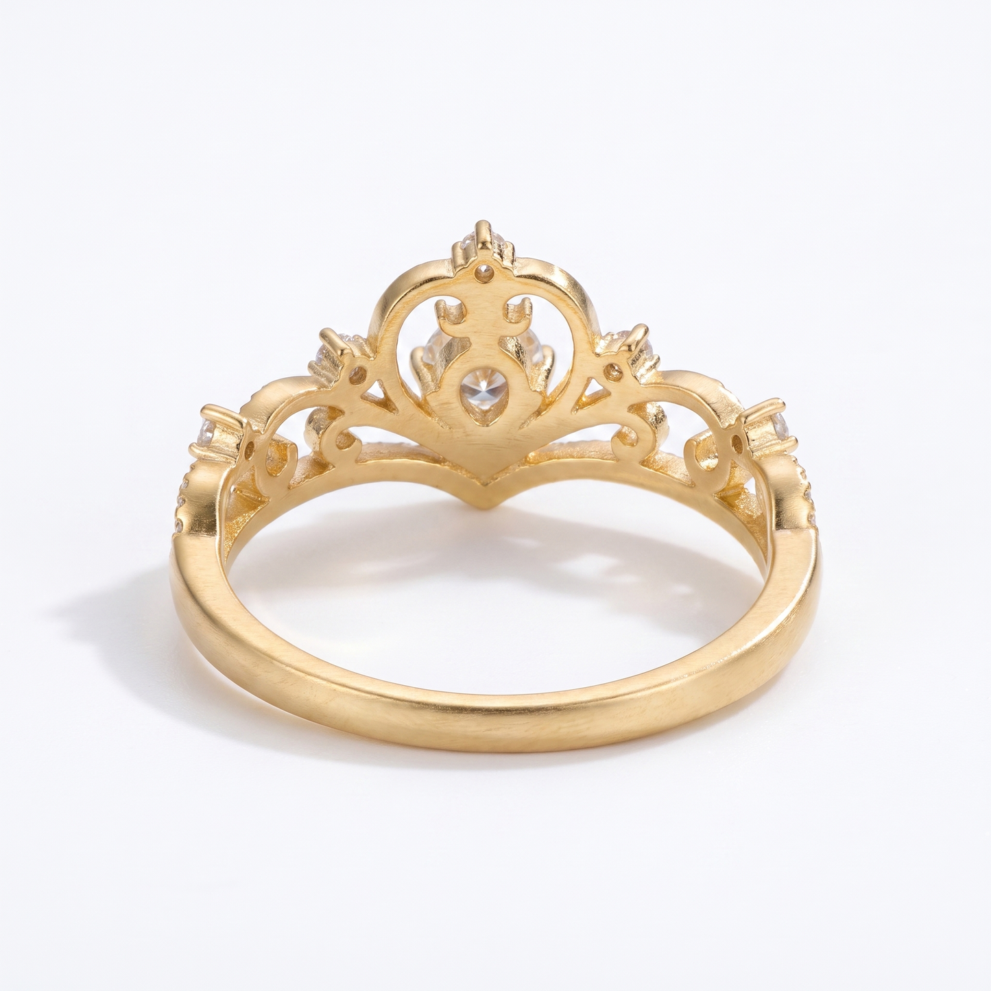 Close-up of crystal crown motif
