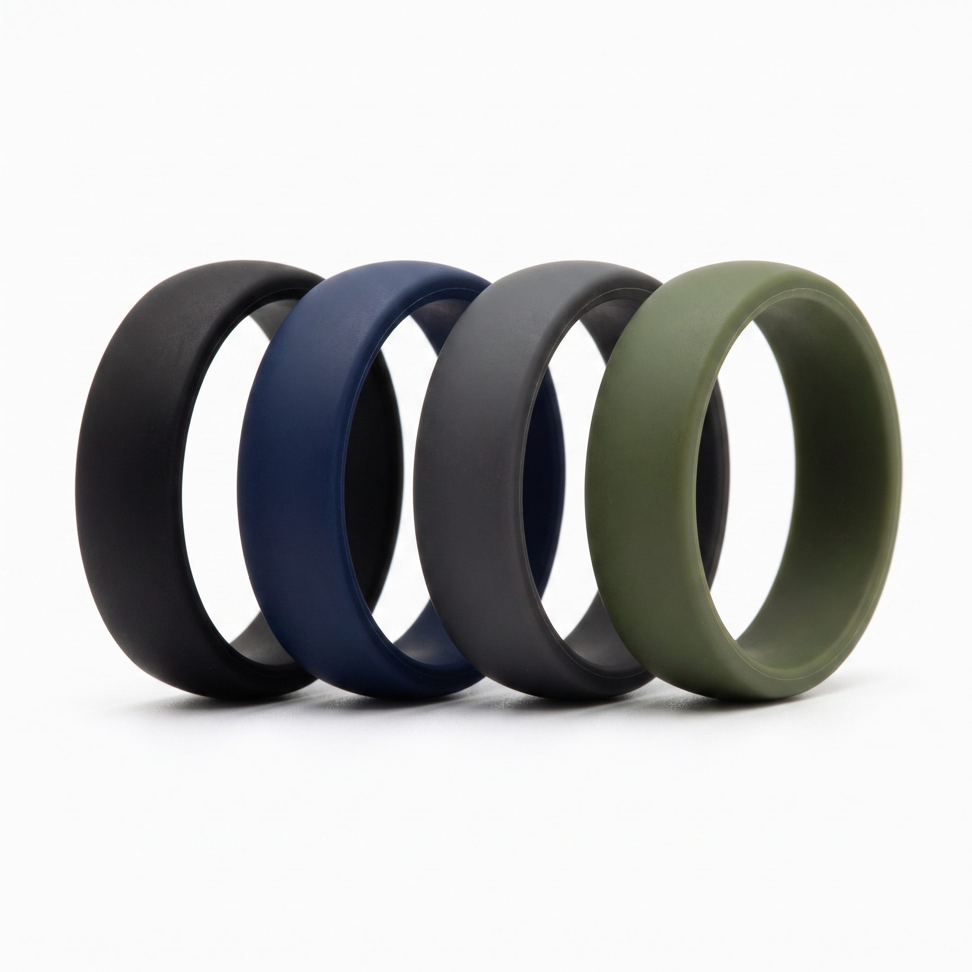 Men's silicone wedding bands product shot
