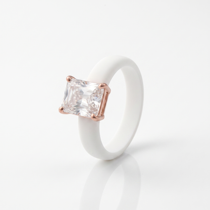 Women's silicone CZ ring product shot