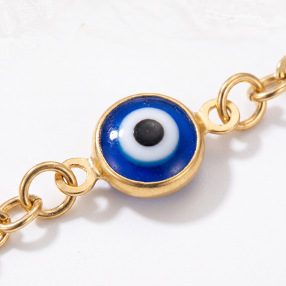 Close-up of evil eye charm