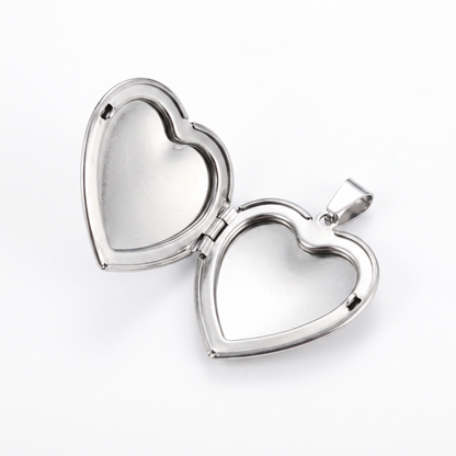 Close-up of locket opened
