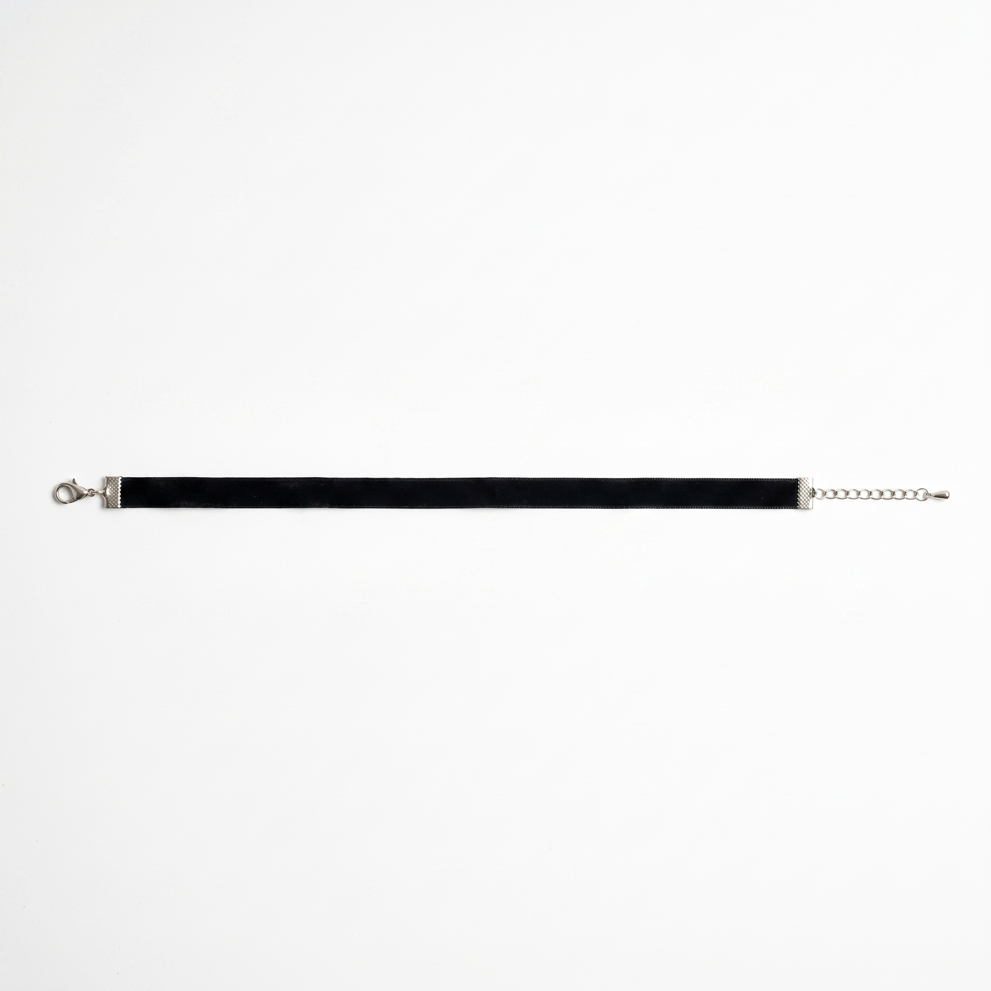 Velvet choker shown fully open