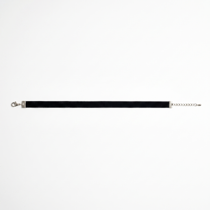 Velvet choker shown fully open