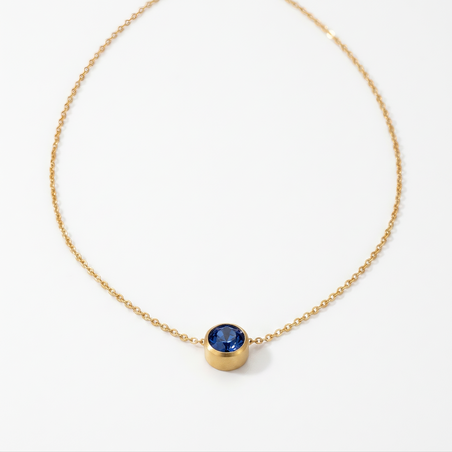 Birthstone pendant necklace product shot