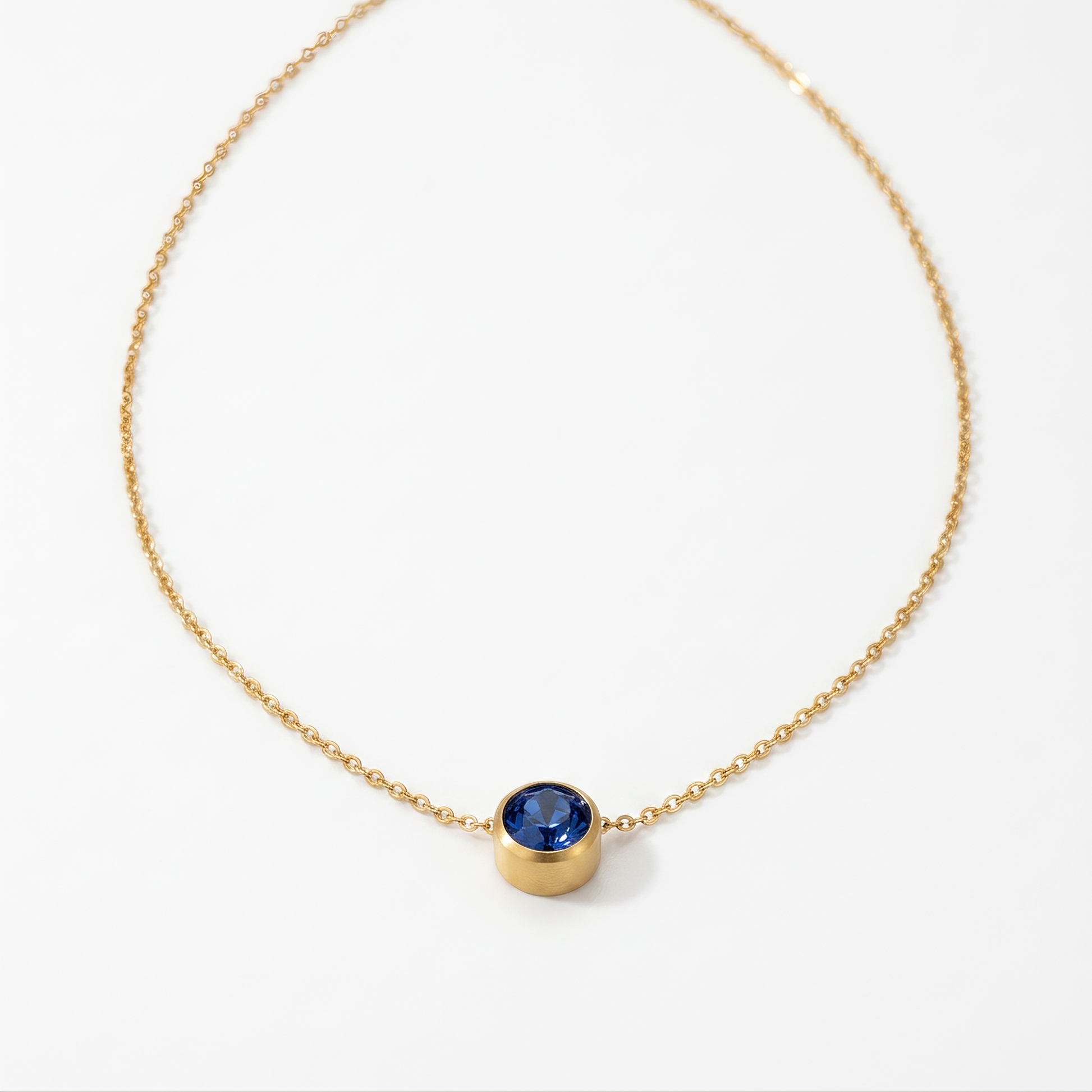 Birthstone pendant necklace product shot
