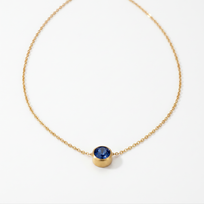 Birthstone pendant necklace product shot