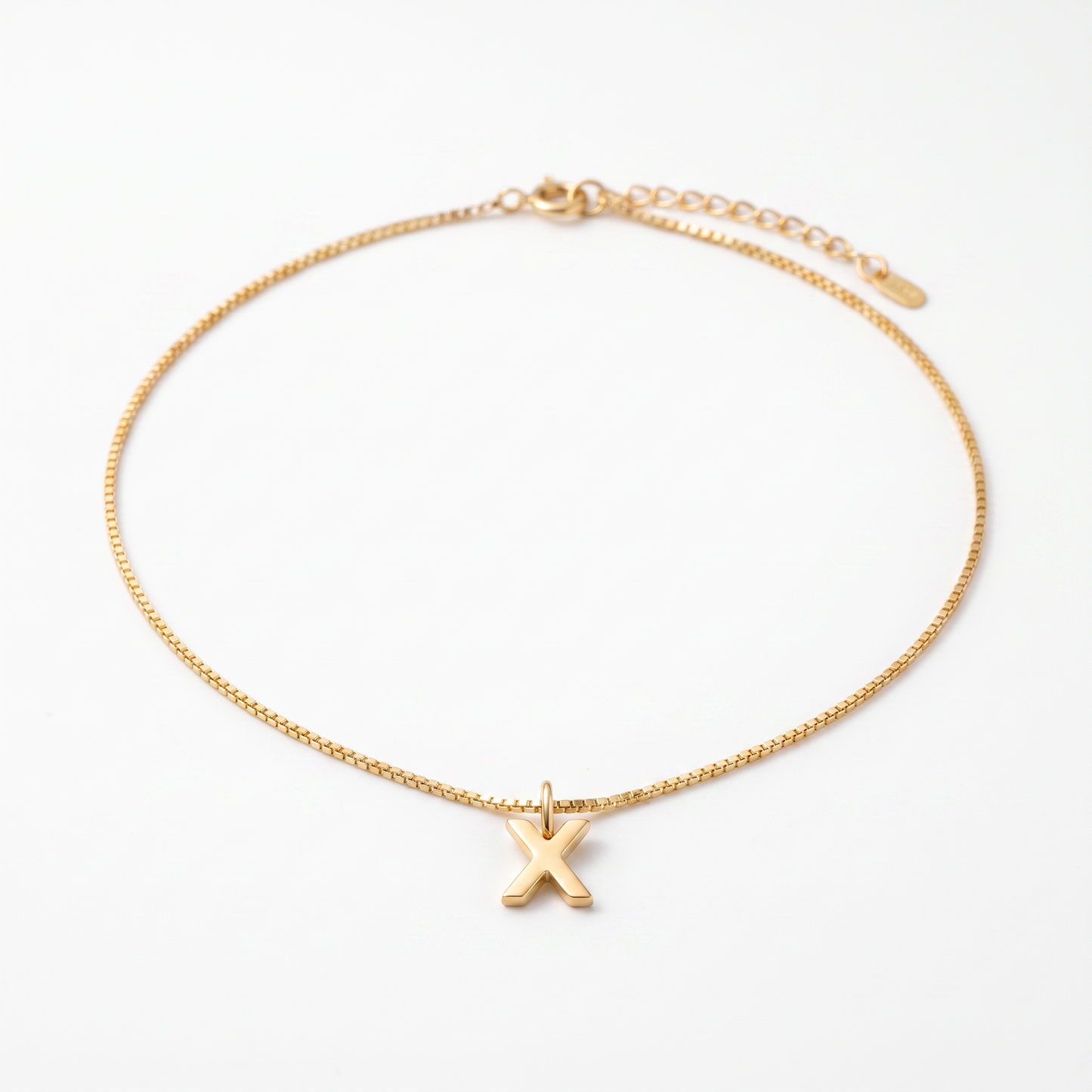 A-Z initial necklace product shot