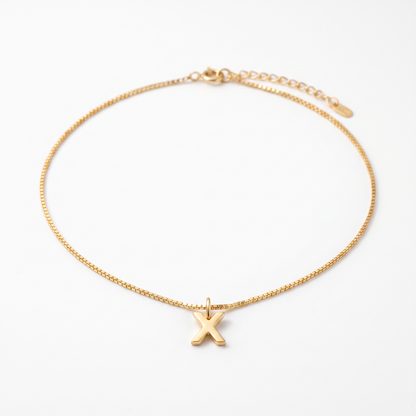 A-Z initial necklace product shot