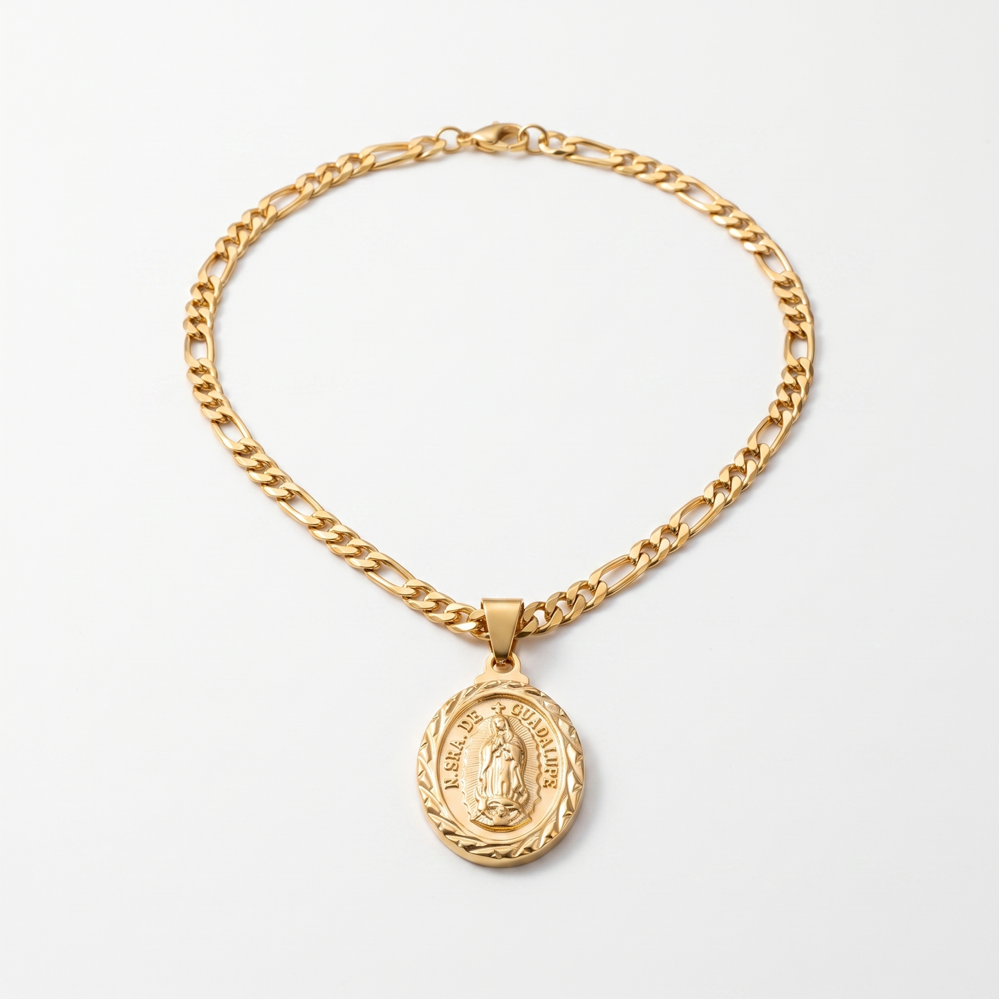 Virgin Mary statue pendant product shot