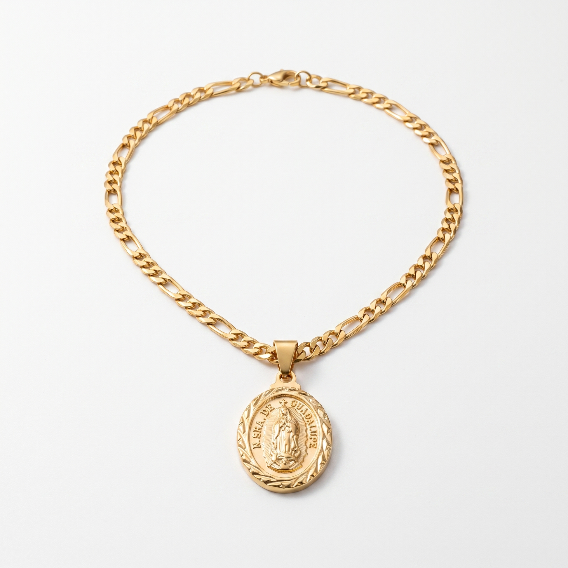 Virgin Mary statue pendant product shot