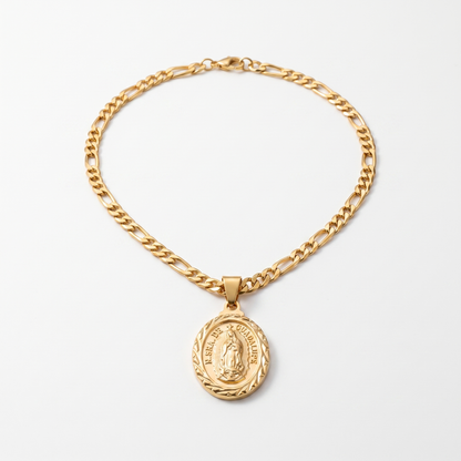 Virgin Mary statue pendant product shot